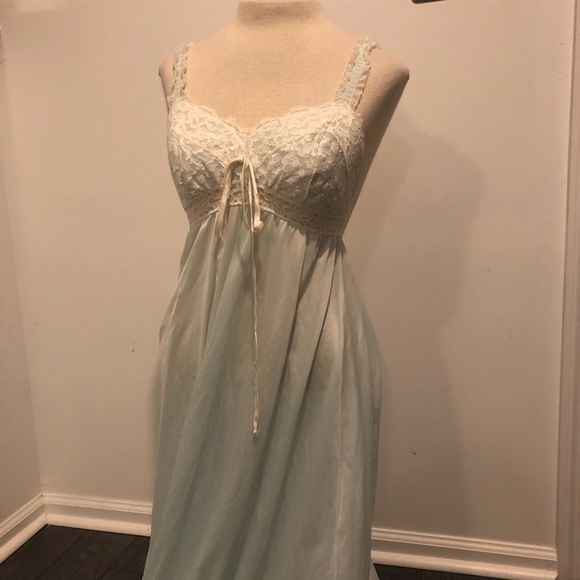 Vintage Other - VINTAGE NIGHT GOWN SEXY LONG SLEEP DRESS LACE S